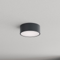Brilagi - Candeeiro de teto para casa de banho com sensores de movimento e crepúsculo CLARE 1xE27/24W/230V Ø 20 cm antracite IP54