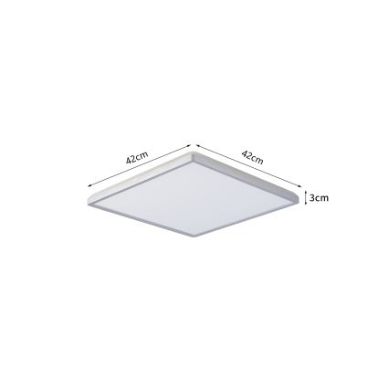 Brilagi - Candeeiro de tecto para casa de banho ULTRA FINO LED/24W/230V 42x42 cm prateado IP54
