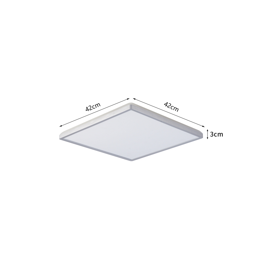 Brilagi - Candeeiro de tecto para casa de banho ULTRA FINO LED/24W/230V 42x42 cm prateado IP54
