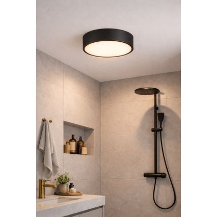 Brilagi - Candeeiro de teto para casa de banho POOL 2xE27/15W/230V Ø 30 cm IP54 preto