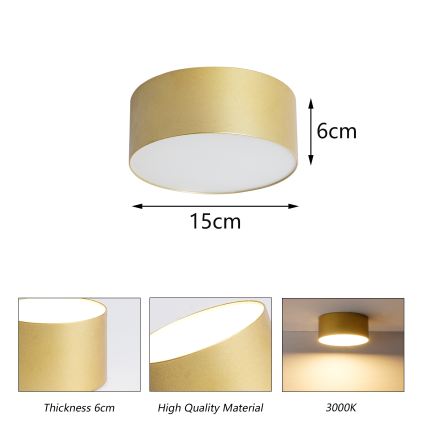BRILAGI - Candeeiro de teto para exterior LED FORIS LED/20W/230V Ø 15 cm dourado IP44