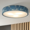 Brilagi - Candeeiro de teto PINO 3xE27/15W/230V pinho/azul Ø 47,5 cm