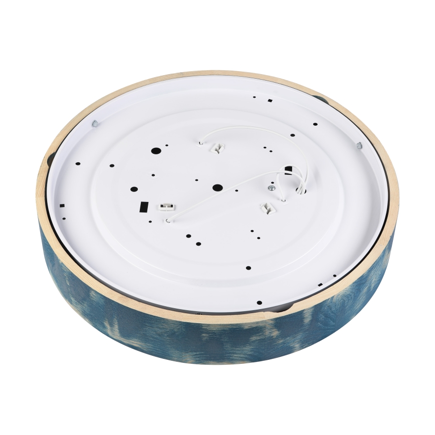 Brilagi - Candeeiro de teto PINO 3xE27/15W/230V pinho/azul Ø 47,5 cm