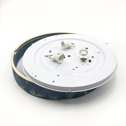 Brilagi - Candeeiro de teto PINO 3xE27/15W/230V pinho/azul Ø 47,5 cm