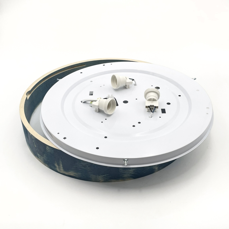 Brilagi - Candeeiro de teto PINO 3xE27/15W/230V pinho/azul Ø 47,5 cm