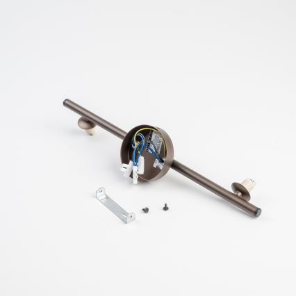 BRILAGI - Candeeiro de teto raso VULCANO 3xG9/8W/230V bronze/vidro bege fumê