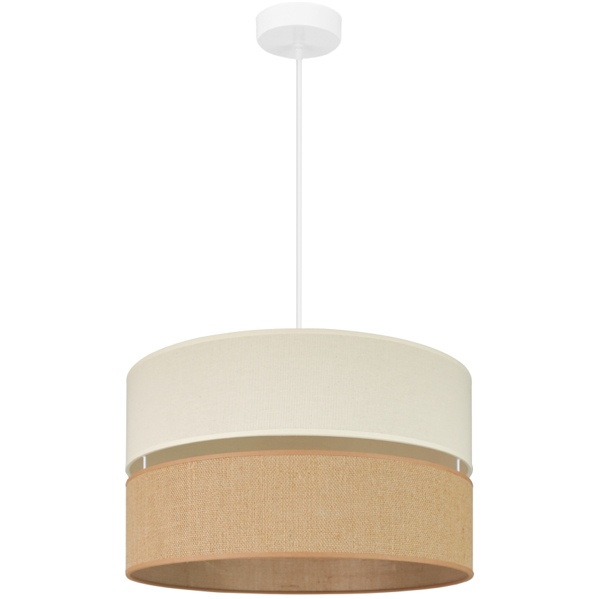 Brilagi - Candeeiro de teto suspenso ROYAL YUTE 1xE27/15W/230V diâmetro 40 cm bege/crème