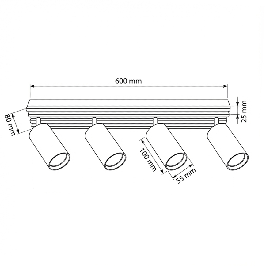 Brilagi - Candeeiro de teto SELE WOOD ACOUSTIC 4xGU10/30W/230V branco/madeira