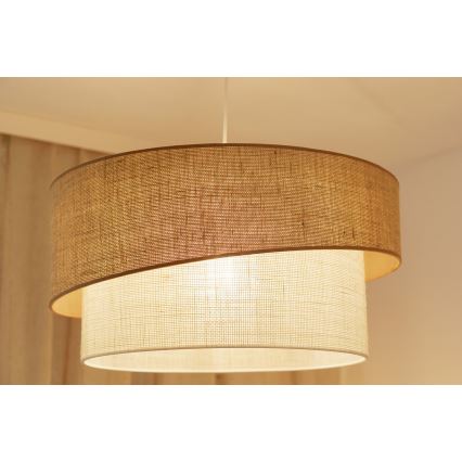 Brilagi - Candeeiro de teto suspenso SHINE 1xE27/15W/230V diâmetro 50 cm bege/creme