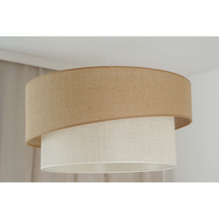 Brilagi - Candeeiro de teto suspenso SHINE 1xE27/15W/230V diâmetro 50 cm bege/creme