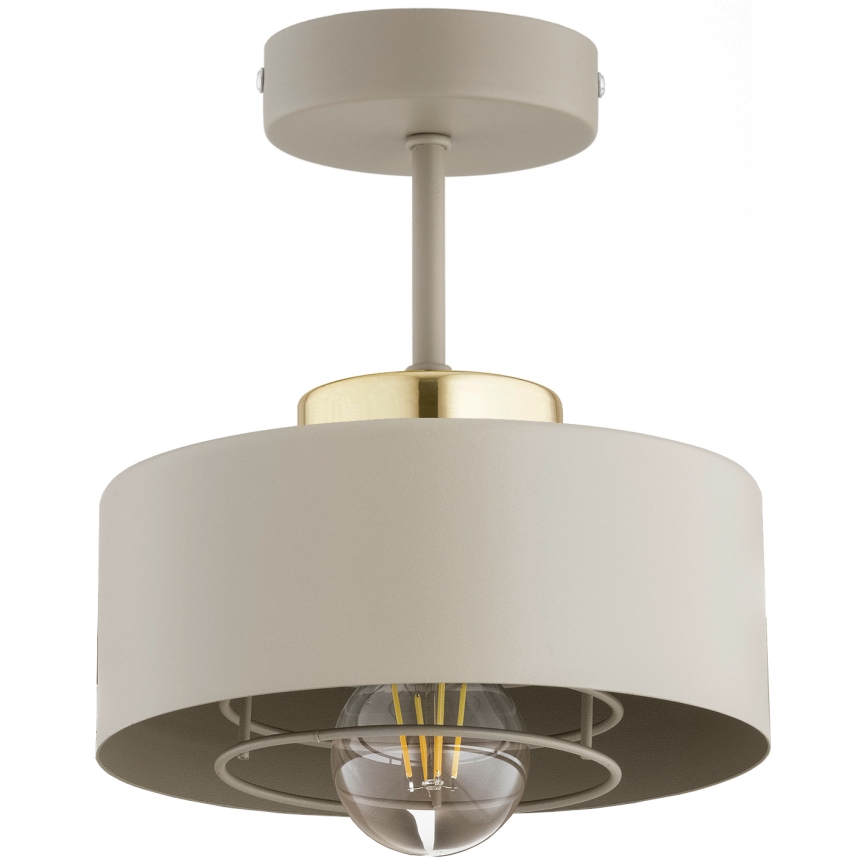 Brilagi - Candeeiro de teto sobreposto 1xE27/60W/230V bege/dourado