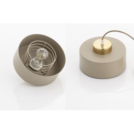 Brilagi - Candeeiro de teto sobreposto 1xE27/60W/230V bege/dourado