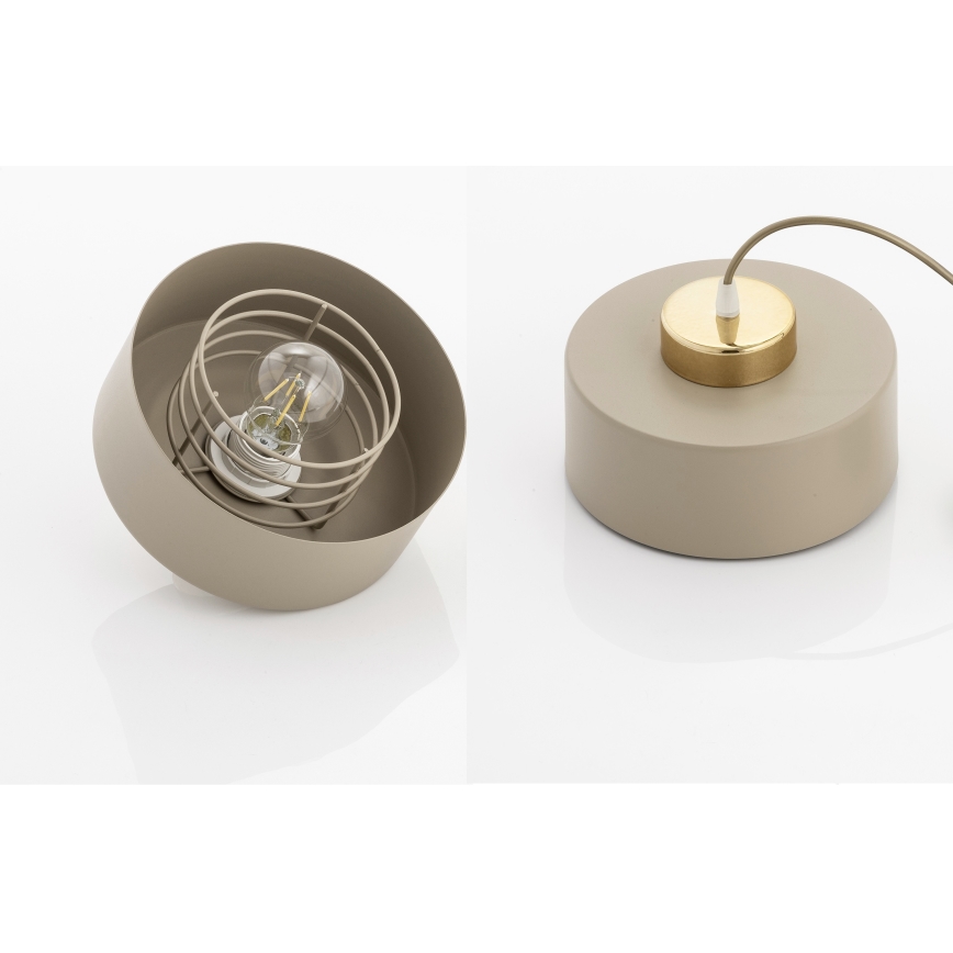 Brilagi - Candeeiro de teto sobreposto 1xE27/60W/230V bege/dourado