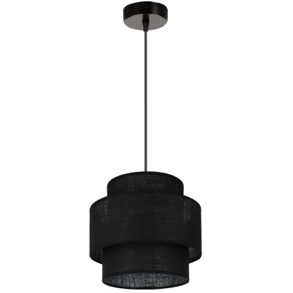 Brilagi - Candeeiro de teto suspenso SPACE YUTE 1xE27/15W/230V diâmetro 25 cm preto