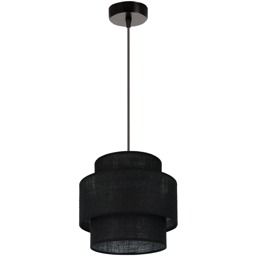 Brilagi - Candeeiro de teto suspenso SPACE YUTE 1xE27/15W/230V diâmetro 25 cm preto