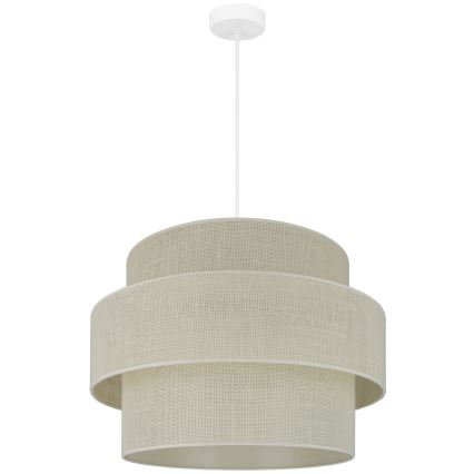 Brilagi - Candeeiro de teto suspenso SPACE YUTE 1xE27/15W/230V diâmetro 50 cm creme/branco