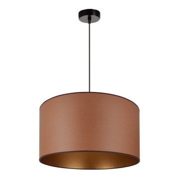 Brilagi - Candeeiro de teto suspenso OREGON ROLLER VEGE 1xE27/15W/230V diâmetro 45 cm castanho