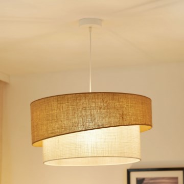 Brilagi - Candeeiro de teto suspenso SHINE 1xE27/15W/230V diâmetro 50 cm bege/creme