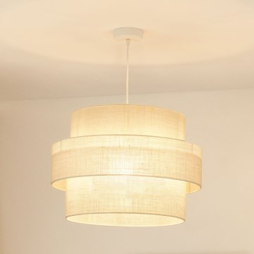 Brilagi - Candeeiro de teto suspenso SPACE YUTE 1xE27/15W/230V diâmetro 50 cm creme/branco