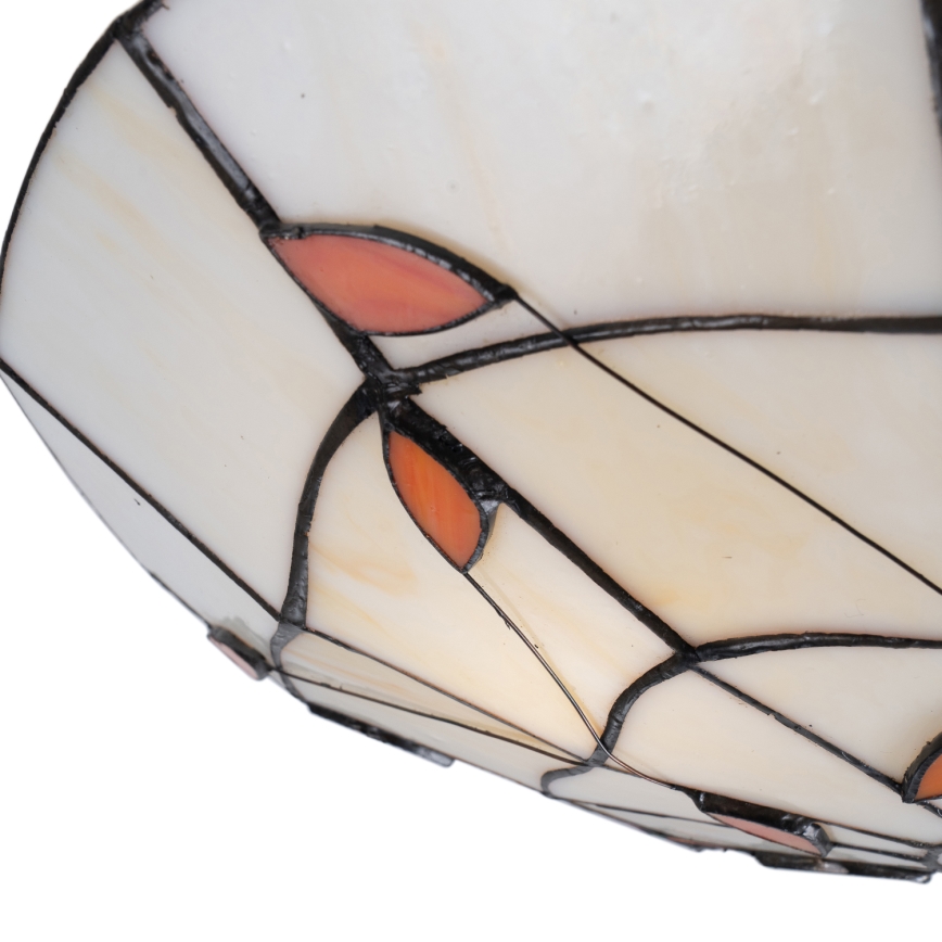Brilagi - Candeeiro de teto Tiffany em vitral FOLIA, 2xE27/60W/230V, diâmetro 40 cm