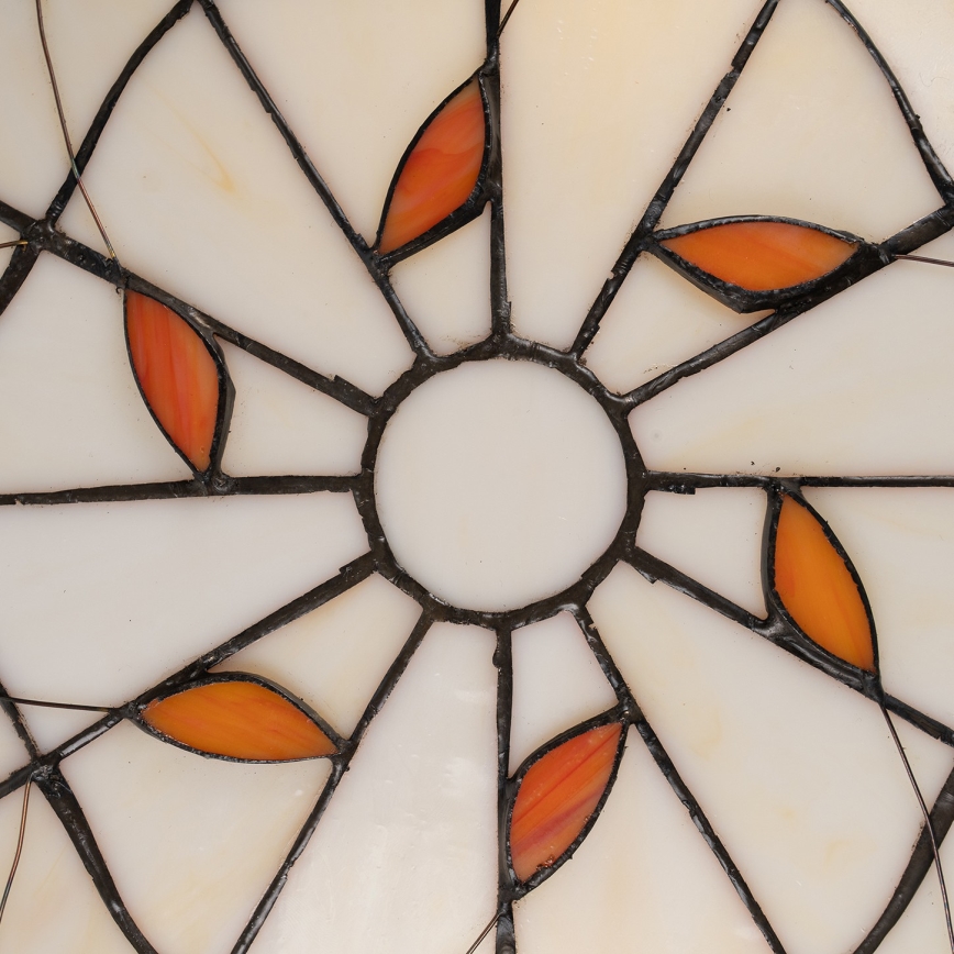 Brilagi - Candeeiro de teto Tiffany em vitral FOLIA, 2xE27/60W/230V, diâmetro 40 cm