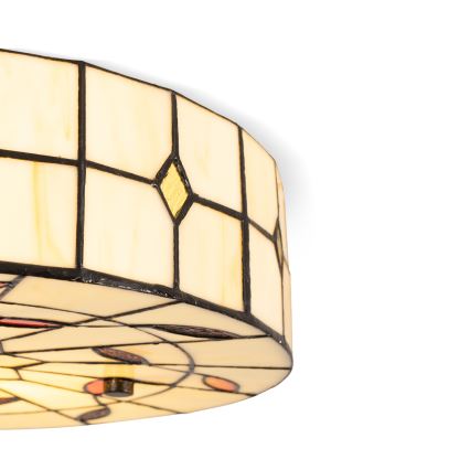 Brilagi - Candeeiro de teto Tiffany em vitral FOLIA 3xE27/60W/230V Ø 40 cm