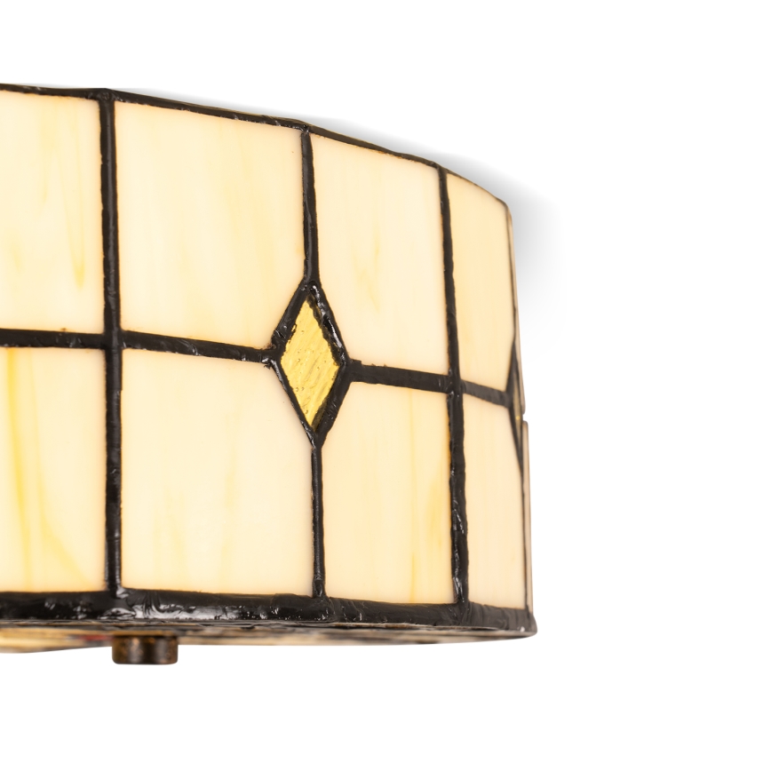 Brilagi - Candeeiro de teto Tiffany em vitral FOLIA 3xE27/60W/230V Ø 40 cm