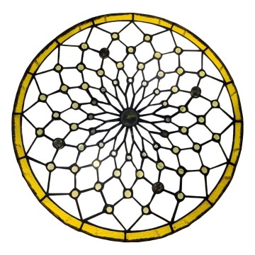Brilagi - Candeeiro de teto Tiffany em vitral Marfim 3xE27/60W/230V Ø 40 cm