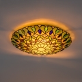 Brilagi - Candeeiro de teto Tiffany em vitral MARGARET, 2xE27/60W/230V, Ø 40 cm
