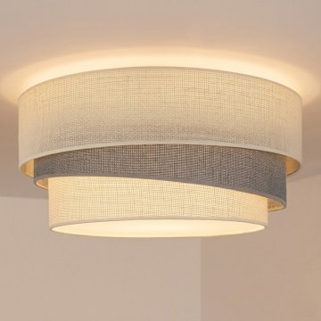 Brilagi - Candeeiro de teto TRIO 1xE27/60W/230V Ø 40 cm creme/cinzento