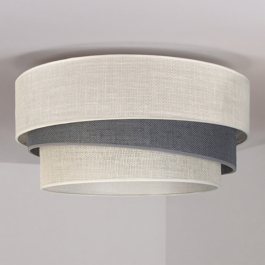 Brilagi - Candeeiro de teto TRIO 1xE27/60W/230V Ø 40 cm creme/cinzento