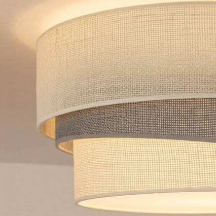 Brilagi - Candeeiro de teto TRIO 1xE27/60W/230V Ø 40 cm creme/cinzento