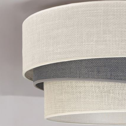 Brilagi - Candeeiro de teto TRIO 1xE27/60W/230V Ø 40 cm creme/cinzento