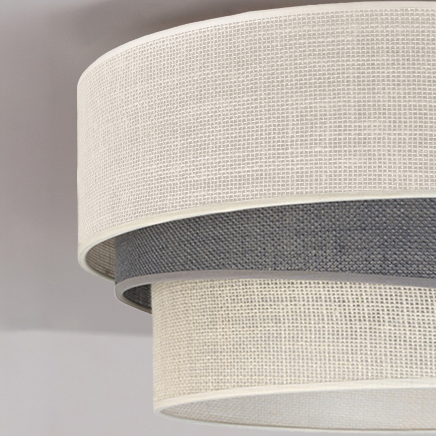 Brilagi - Candeeiro de teto TRIO 1xE27/60W/230V Ø 40 cm creme/cinzento