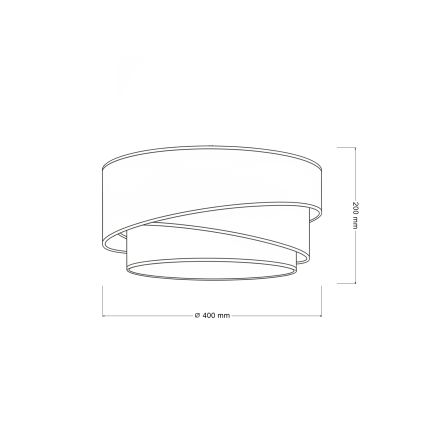 Brilagi - Candeeiro de teto TRIO 1xE27/60W/230V Ø 40 cm creme/cinzento