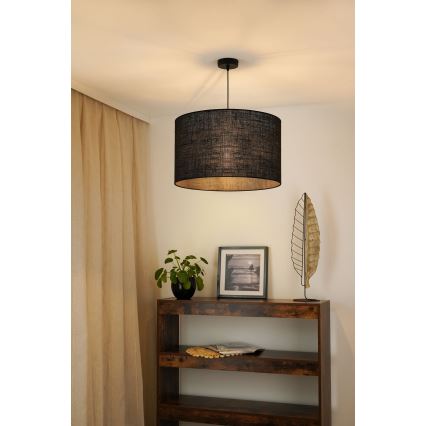 Brilagi - Candeeiro suspenso em cabo TUBES ROLLER 1xE27/15W/230V diâmetro 50 cm preto