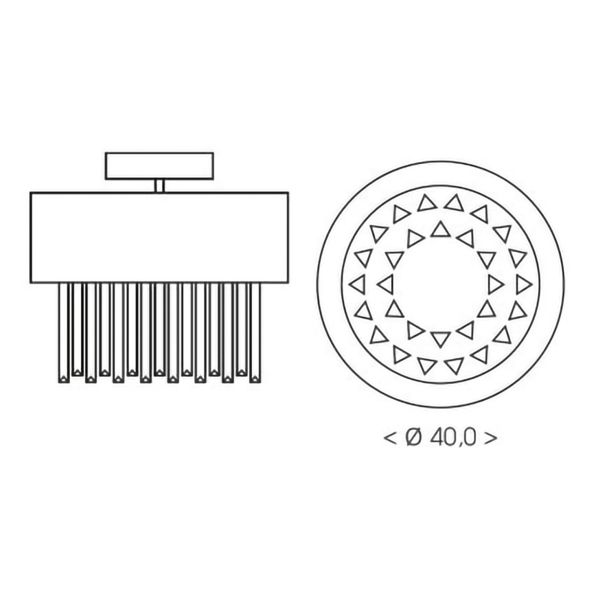 BRILAGI - Candeeiro de teto VERVE 4xE14/40W/230V diâmetro 40 cm dourado