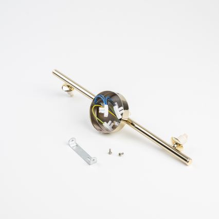 BRILAGI - Candeeiro de teto VULCANO 3xG9/8W/230V dourado/bege fumado
