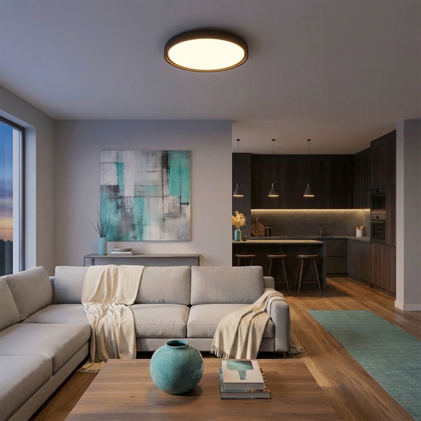 Brilagi - Candeeiro de teto LED dimerizável MATTEO LED/60W/230V 3000-6500K Ø 51,5 cm preto + comando remoto