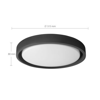 Brilagi - Candeeiro de teto LED dimerizável MATTEO LED/60W/230V 3000-6500K Ø 51,5 cm preto + comando remoto