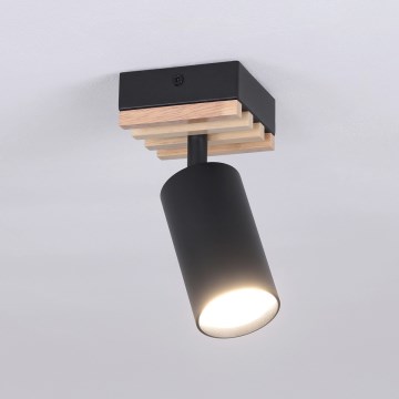 Brilagi - Candeeiro direcionável SELE WOOD ACOUSTIC 1xGU10/30W/230V preto/madeira