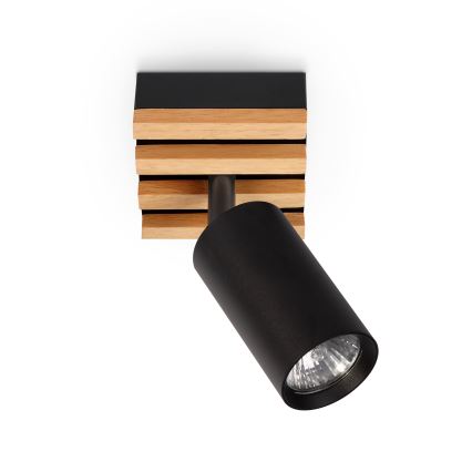 Brilagi - Candeeiro direcionável SELE WOOD ACOUSTIC 1xGU10/30W/230V preto/madeira