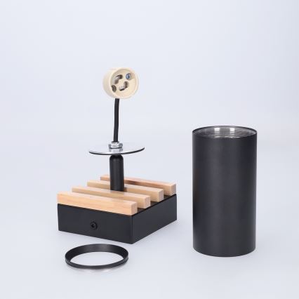 Brilagi - Candeeiro direcionável SELE WOOD ACOUSTIC 1xGU10/30W/230V preto/madeira
