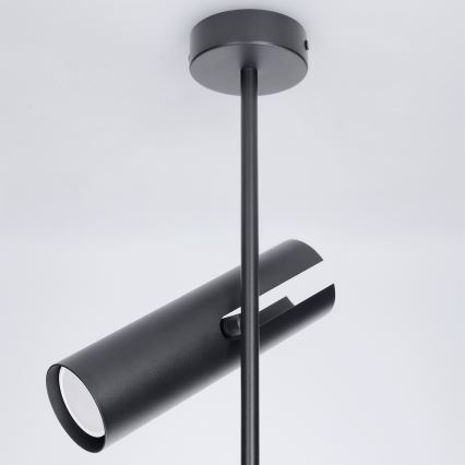 Brilagi - Candeeiro em haste BRANCH 2xGU10/30W/230V preto