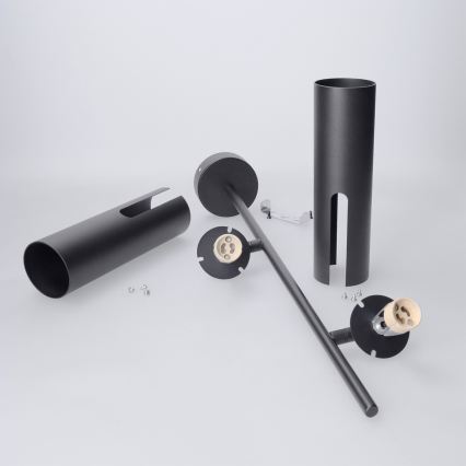 Brilagi - Candeeiro em haste BRANCH 2xGU10/30W/230V preto