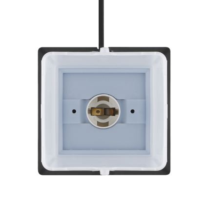 Brilagi - Candeeiro exterior com 2 tomadas SCHUKO 1xE14/15W/230V IP44 preto