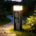 BRILAGI - Candeeiro exterior com 2 tomadas SCHUKO PILLAR 1xG9/11W/230V IP44 antracite