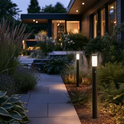 BRILAGI - Candeeiro exterior com sensor de movimento ELIA 1xE27/20W/230V IP44 100 cm antracite