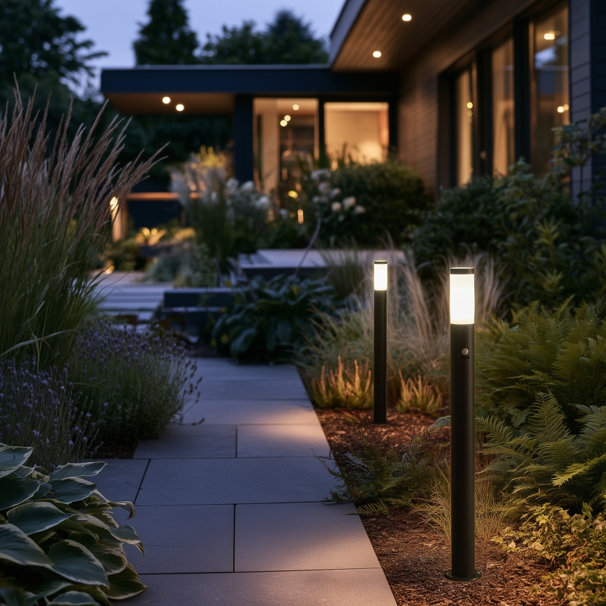 BRILAGI - Candeeiro exterior com sensor de movimento ELIA 1xE27/20W/230V IP44 100 cm antracite