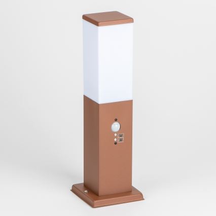 Brilagi - Candeeiro exterior com sensor NOVA 1xE27/15W/230V 40 cm IP44 castanho